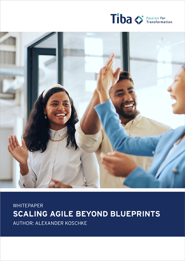 Cover des Whitepapers SCALING AGILE BEYOND BLUEPRINTS